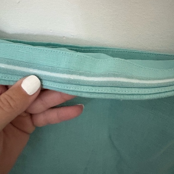 The A&F Scarlett Strapless Linen-Blend Skort in Aqua NWOT! - Picture 9 of 10